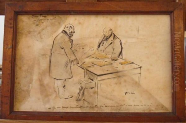 Le Denier Du Culte Oil Painting by Jean-Louis Forain