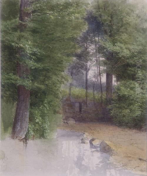 Woodland Glade 6 X 5in Oil Painting by Myles Birket Foster