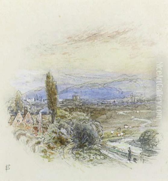 Middlemarch Oil Painting by Myles Birket Foster