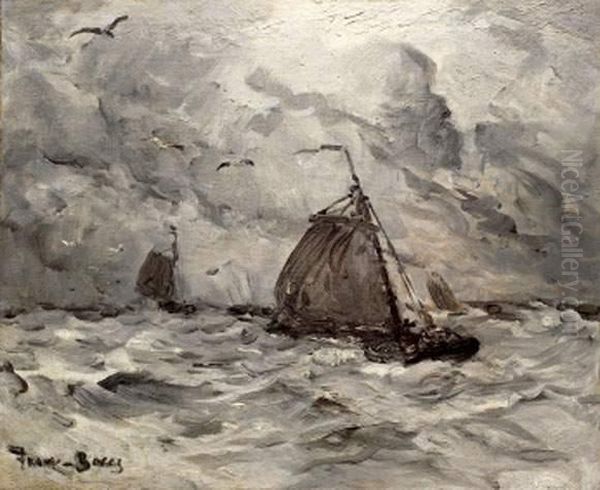 Embarcations En Mer Oil Painting by Frank Myers Boggs