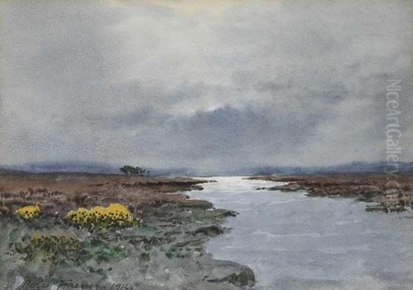 Bogland River Oil Painting by William Percy French
