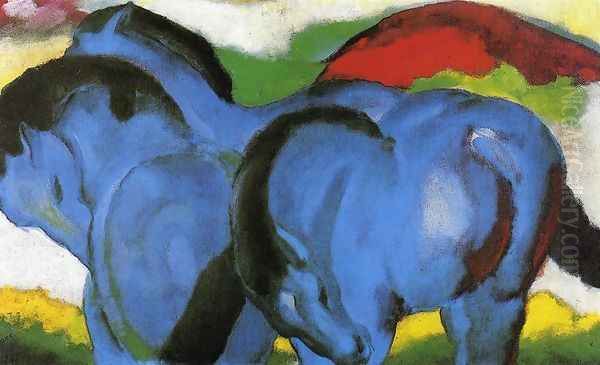The Little Blue Horses Oil Painting by Franz Marc
