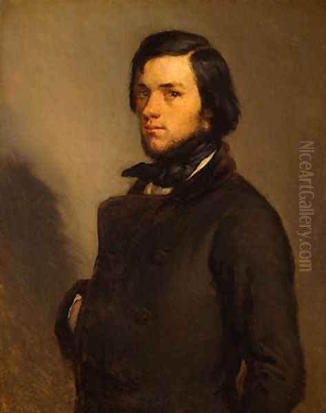 Portrait Of A Man Oil Painting by Jean-Francois Millet