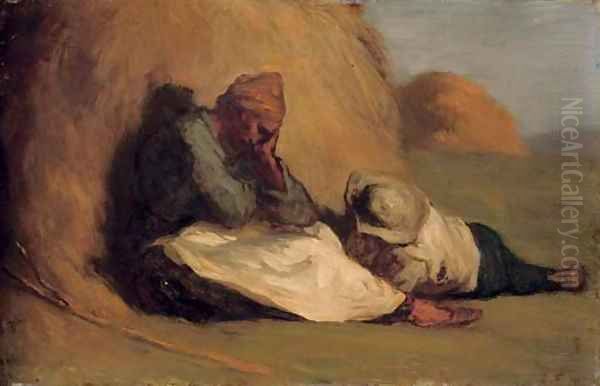 La Meridienne, or Le Midi Oil Painting by Jean-Francois Millet