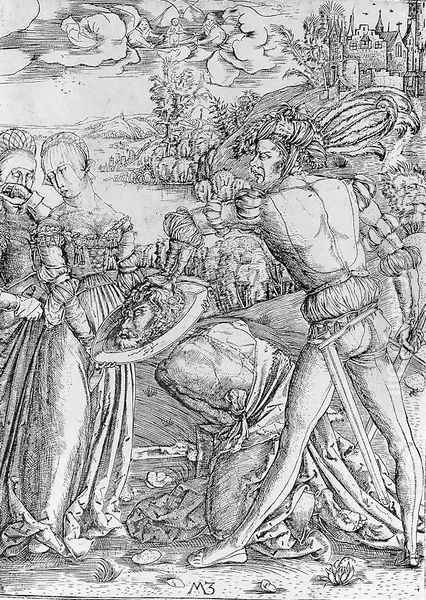 The Beheading of St John the Baptist c. 1500 Oil Painting by Master M Z