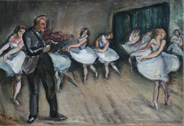 L'ecole De Danse Au Chatelet Oil Painting by Emile-Othon Friesz