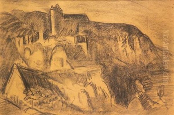 Vue De Village Oil Painting by Emile-Othon Friesz