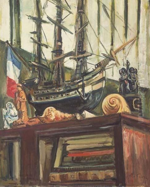 Bateau Et Coquillages Oil Painting by Emile-Othon Friesz