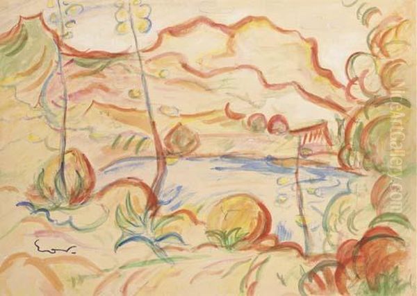 Paysage Oil Painting by Emile-Othon Friesz