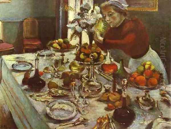 Dinner Table Oil Painting by Henri Matisse
