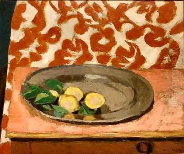 Lemons on a Pewter Plate Oil Painting by Henri Matisse