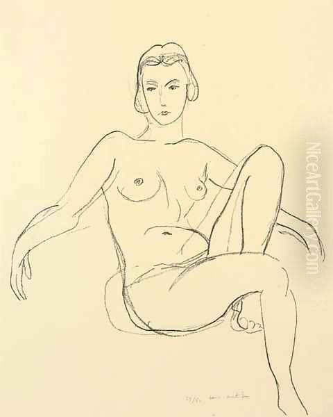 Nu assis les Bras etendus Oil Painting by Henri Matisse