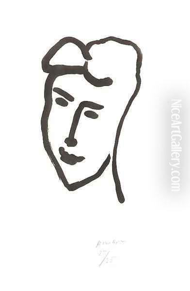 Visage de jeune femme Oil Painting by Henri Matisse
