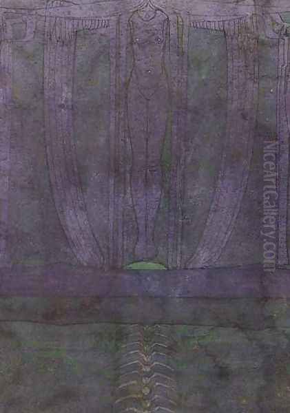 The Descent of Night Oil Painting by Charles Rennie Mackintosh
