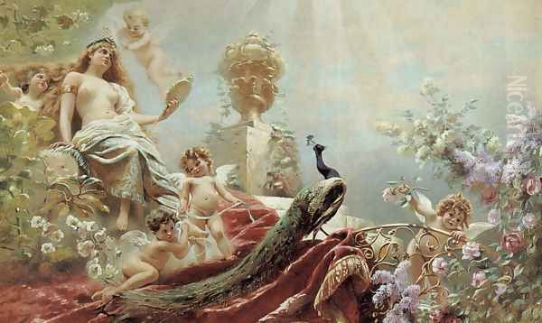The Toilet of Venus Oil Painting by Konstantin Egorovich Egorovich Makovsky