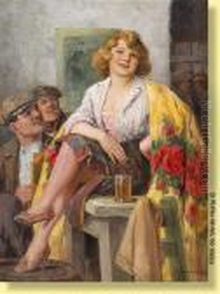 Dansle Cabaret Oil Painting by Richard Geiger