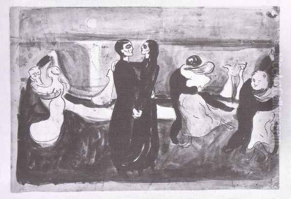 étude pour la danse de la vie 1899 Oil Painting by Edvard Munch