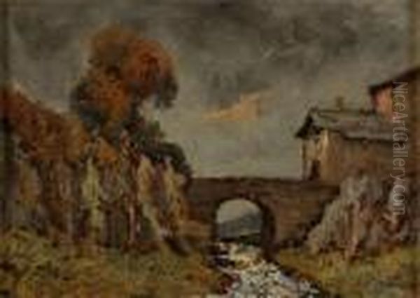 Il Ponte Oil Painting by Benedetto Ghivarello