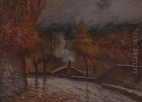 Autunno In Valpiana Oil Painting by Benedetto Ghivarello