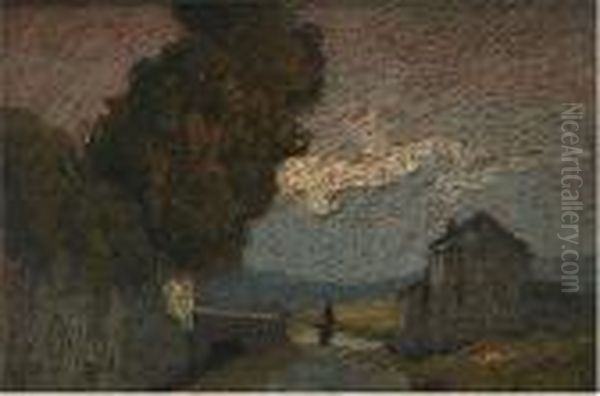 Paesaggio Oil Painting by Benedetto Ghivarello