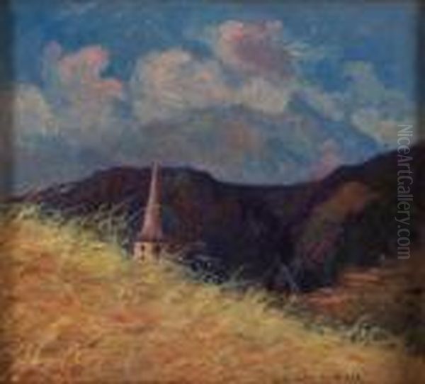 Estate In Montagna Oil Painting by Benedetto Ghivarello