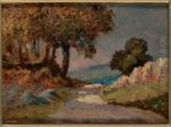 Paesaggio Collinare Oil Painting by Benedetto Ghivarello