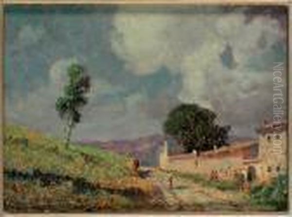 Paesaggio Rurale Oil Painting by Benedetto Ghivarello