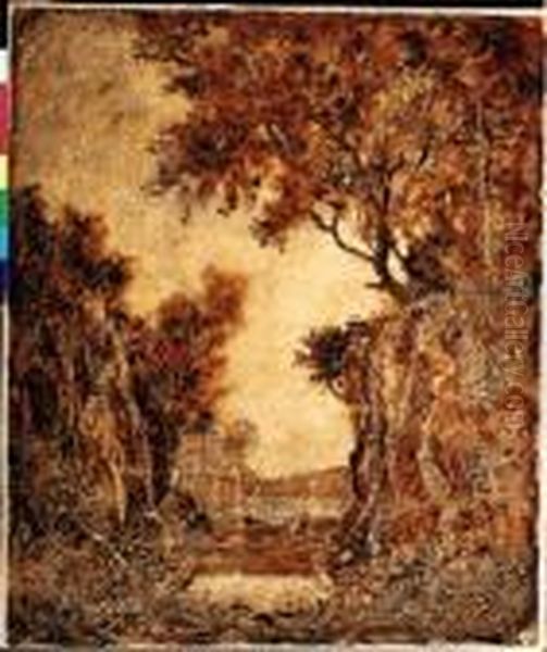 Paesaggio Di Campagna Oil Painting by Benedetto Ghivarello