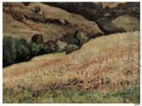 In Val D'aosta Oil Painting by Benedetto Ghivarello