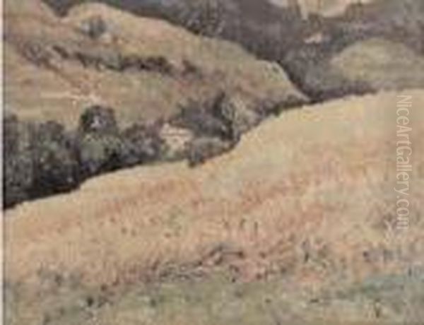 In Valle D'aosta Oil Painting by Benedetto Ghivarello