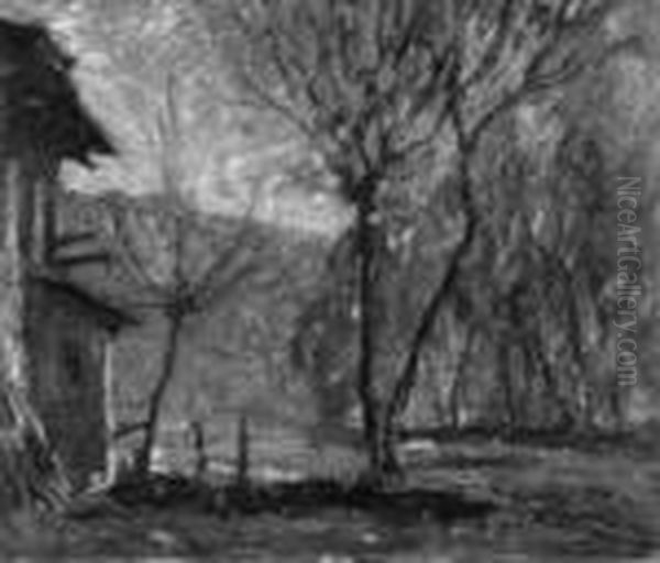 Paesaggio Collinare Oil Painting by Benedetto Ghivarello