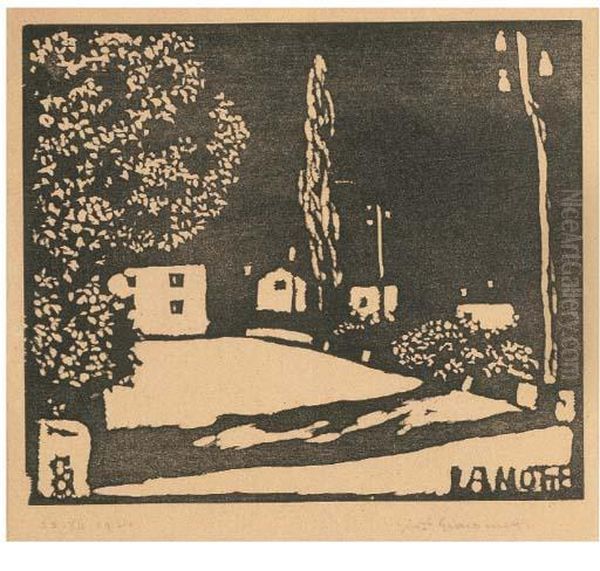 La Notte Ii Oil Painting by Giovanni Giacometti