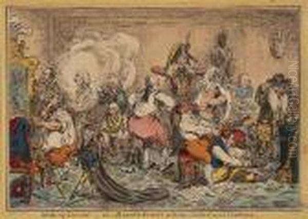 Making Decent Oil Painting by James Gillray