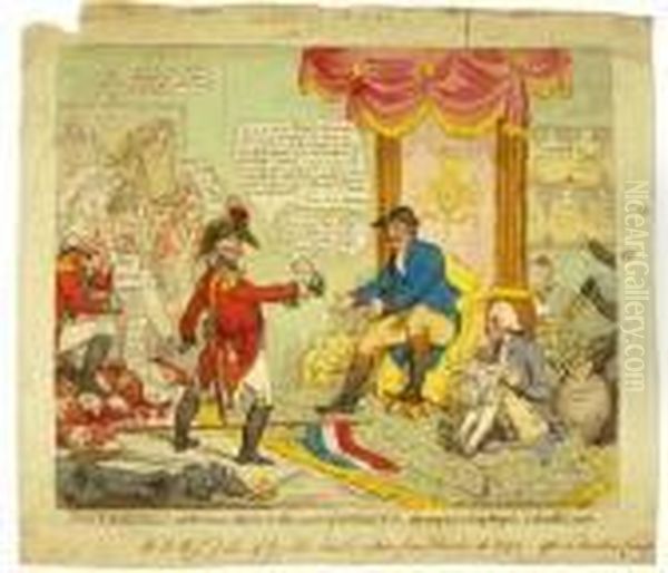 Pantagruel's Victorious Return To The Court Of Gargantua Oil Painting by James Gillray