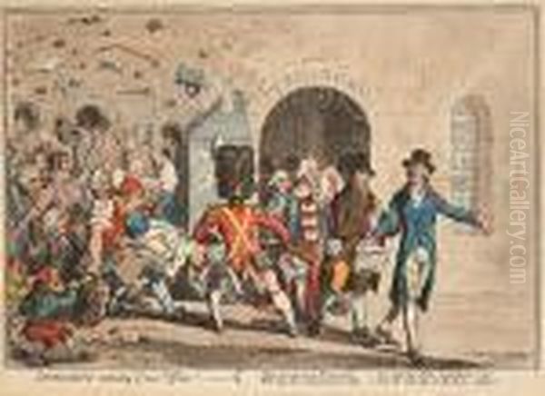 Integrity Retiring From Office! Oil Painting by James Gillray