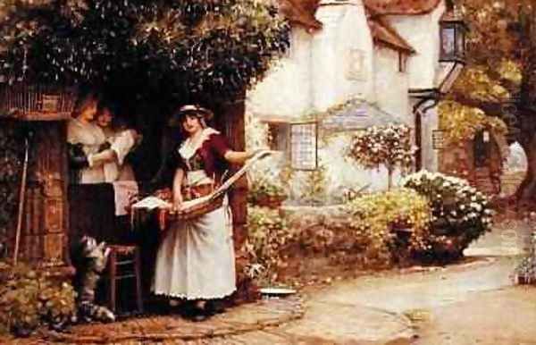 The Ballad Seller 1902 Oil Painting by Robert Walker Macbeth