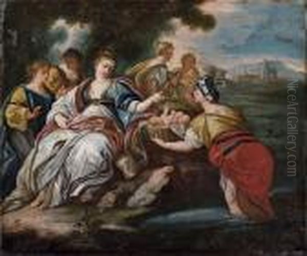 Ritrovamento Di Mose Oil Painting by Luca Giordano