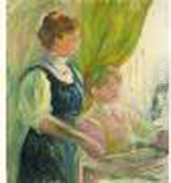 La Lecon Oil Painting by Paule Gobillard
