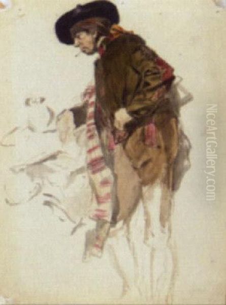 Study Of A Spaniard Oil Painting by Frederick Goodall
