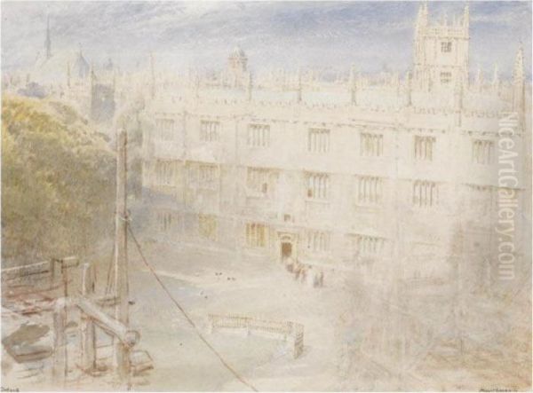The Bodleian Library, Oxford Oil Painting by Albert Goodwin