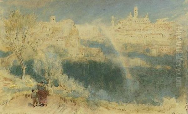 Siena Oil Painting by Albert Goodwin