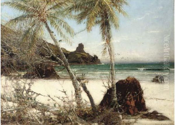 The Coral Strand Oil Painting by Albert Goodwin