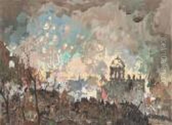 The Capture Of Berlin Oil Painting by Konstantin Ivanovich Gorbatov