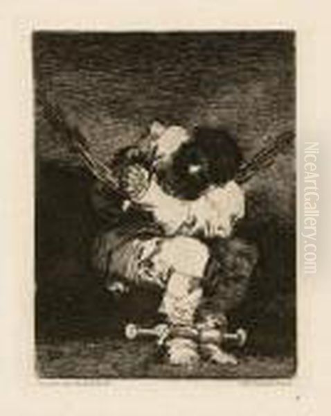 Tan Barbara Laseguridad Como El Delito - Little Prisoner Oil Painting by Francisco Goya Fuendetodos