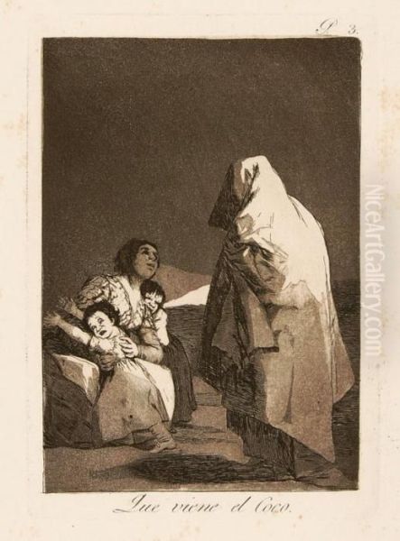Loscaprichos Oil Painting by Francisco De Goya y Lucientes