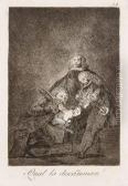 Qual La Descanonan ! Oil Painting by Francisco Goya Fuendetodos