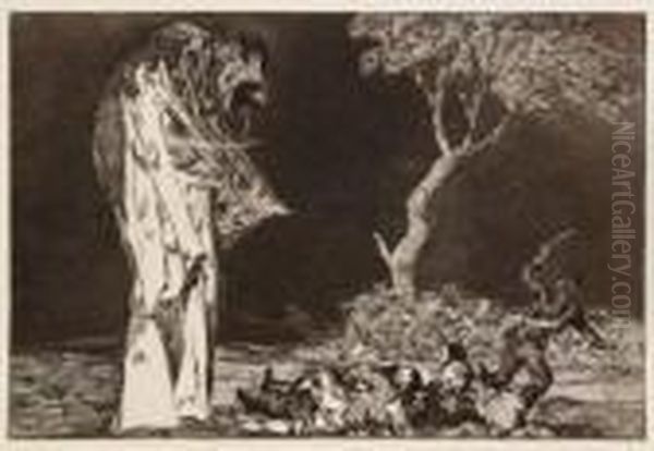 Disparatede Miedo Oil Painting by Francisco Goya Fuendetodos