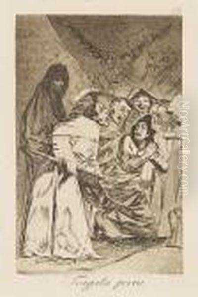 Tragala Perro Oil Painting by Francisco De Goya y Lucientes