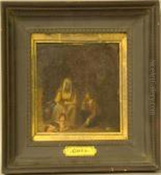 Oldwoman, Boy And Dog Oil Painting by Francisco De Goya y Lucientes