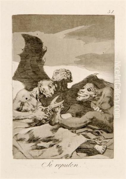 Se Repulen Oil Painting by Francisco De Goya y Lucientes